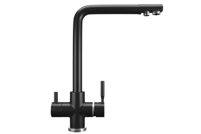 Смеситель ULGRAN U-016 с дополнительным краном для питьевой воды-344 Ультра-чёрный