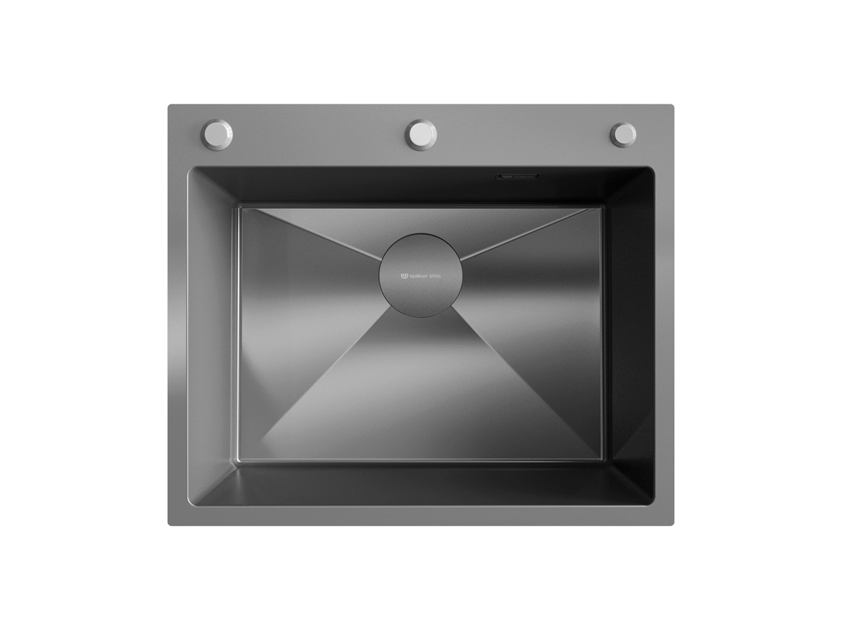 Кухонная мойка ULGRAN Steel 600 x 500