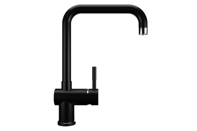 Смеситель ULGRAN U-023 однорычажный с высоким поворотным изливом-344 Ультра-чёрный