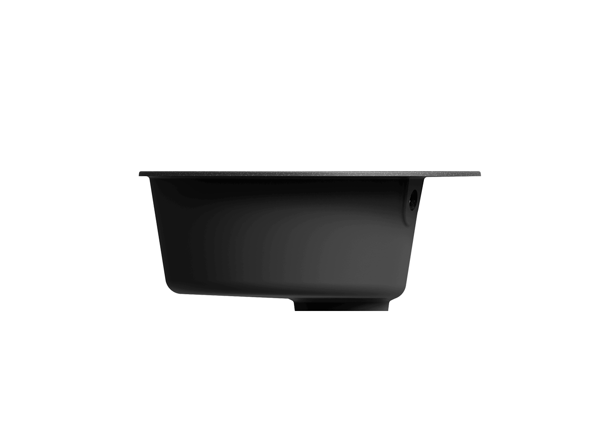 Кухонная мойка PR-М 475 круглая с отверстием под смеситель-004 Черный оникс